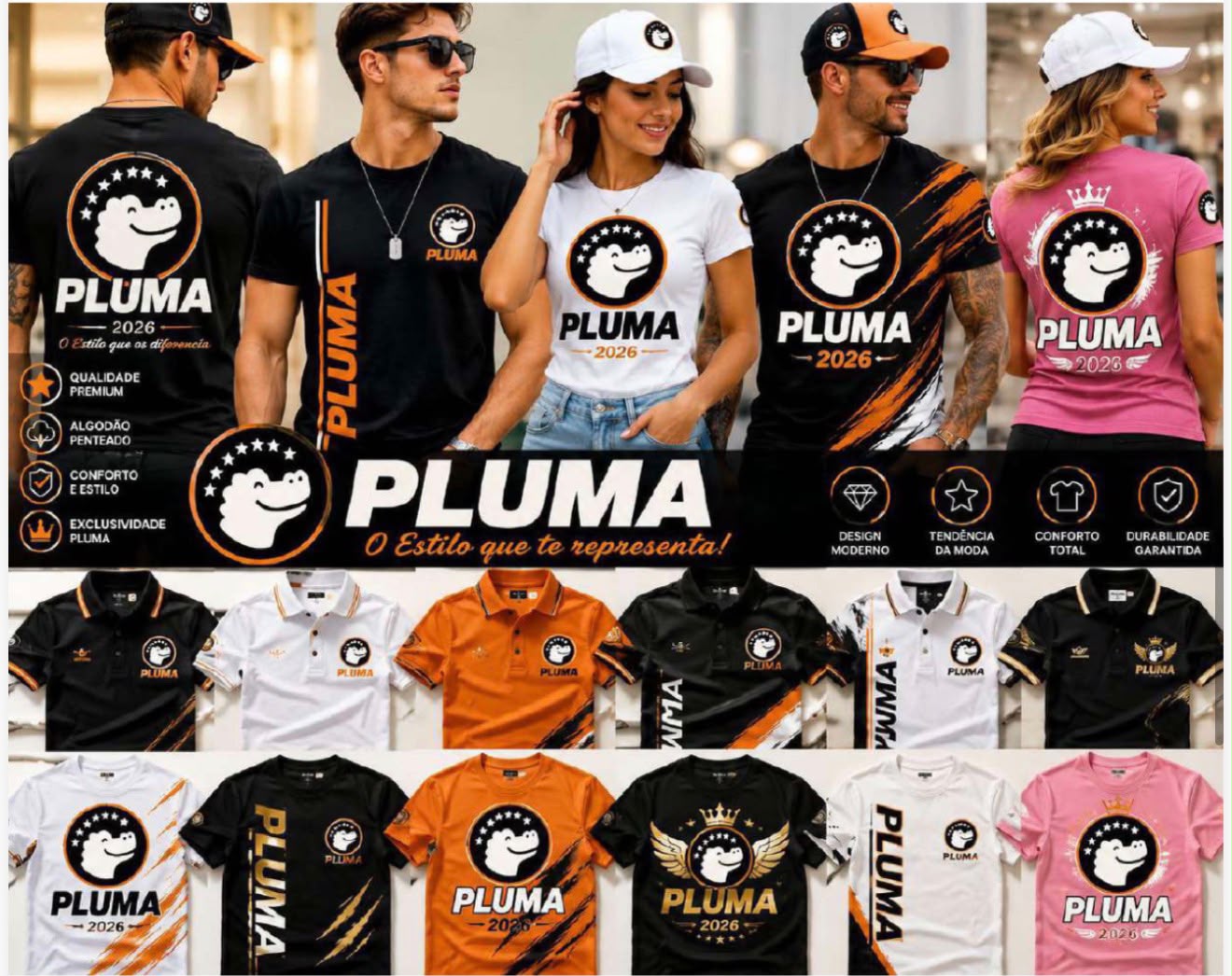 PLUMA CAMISETAS PREMIUM. 2 SEMESTRE DE 2027 PRODUCAO